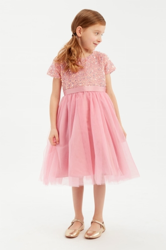 Vestido menina Elisa rosa