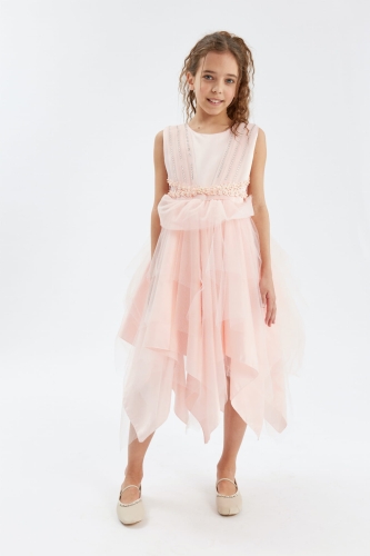 Vestido menina Monica rosa