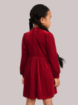 Vestido de menina, Vestido Daisy, elegância infantil, vestido de veludo, vestido vermelho, moda para meninas