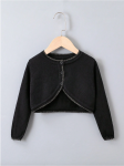Bolero Infantil Magnolia, Moda Infantil, Acessórios Elegantes para Meninas, Bolero Preto para Meninas
