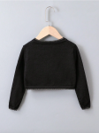 Bolero Infantil Magnolia, Moda Infantil, Acessórios Elegantes para Meninas, Bolero Preto para Meninas