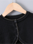 Bolero Infantil Magnolia, Moda Infantil, Acessórios Elegantes para Meninas, Bolero Preto para Meninas