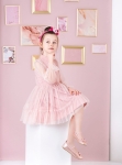 Vestido infantil elegante, vestido rosa para meninas, moda infantil de cerimônia, vestido com pérolas, vestido de tule para crianças, vestido para festas, vestido para batizado, vestido para casamento infantil, vestido de princesa, moda infantil Portugal