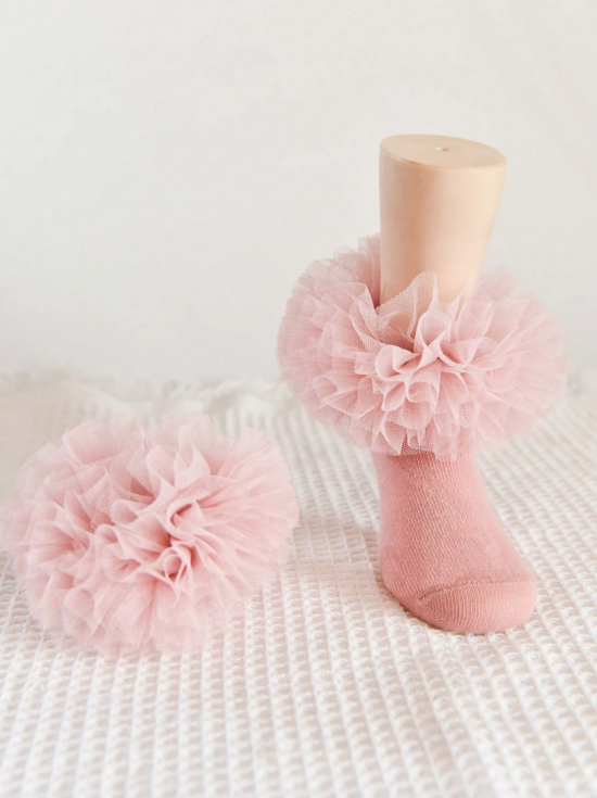 meias bailarina, meias com tule, moda infantil elegante, meias de algodão para meninas, acessórios de moda infantil, roupa de ocasião para crianças, presente para meninas, meias de festa infantil, conforto e estilo infantil