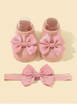 conjunto bebé, meias com laços, faixa para cabeça bebé, meias antiderrapantes bebé, estilo bebé, presente para bebé, roupa infantil elegante, acessórios bebé, conjunto algodão bebé