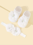 conjunto infantil, meias antiderrapantes bebê, faixa cabeça bebê, flores brancas, estilo bebê elegante, presente bebê, roupa infantil especial, acessórios bebê de qualidade.
