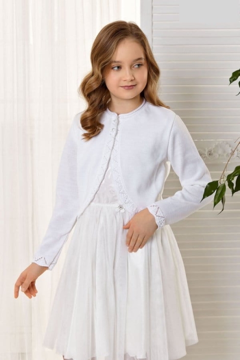 Bolero Lena infantil, bolero creme para menina, roupa elegante infantil, bolero cerimônia criança, bolero festivo menina, moda infantil elegante, bolero confortável menina, bolero sofisticado infantil, bolero 5-14 anos, bolero comunhão