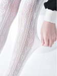 collants menina, collants padrões coração, collants brancos, moda infantil, collants de alta qualidade, collants confortáveis, collants elegantes, collants para festas, collants respiráveis, collants meninas Portugal