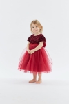 Vestido Elisa infantil, vestido bordô menina, moda cerimonial infantil, vestido com lantejoulas, vestido tule criança, vestido elegante menina, vestido festa infantil, vestido 1-8 anos, vestido princesa menina, vestido cerimônia infantil