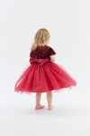 Vestido Elisa infantil, vestido bordô menina, moda cerimonial infantil, vestido com lantejoulas, vestido tule criança, vestido elegante menina, vestido festa infantil, vestido 1-8 anos, vestido princesa menina, vestido cerimônia infantil
