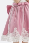 Vestido infantil, vestido de cerimônia, vestido rosa escuro, moda infantil, vestido elegante para meninas, vestido de aniversário, vestido para comunhão, vestido para casamento infantil, vestido com renda, vestido de tule, moda infantil Portugal