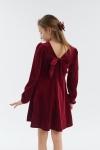 vestido Melissa, vestido bordô, vestido criança, vestido elegante menina, vestido festa menina, moda infantil Portugal