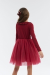 vestido bordô menina, vestido cerimónia menina, vestido elegante criança, vestido festa menina, vestido Mika, roupa formal criança
