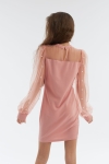 vestido infantil, vestido rosa, vestido elegante menina, vestido para comunhão, vestido de festa infantil, vestido com pérolas, vestido cerimónia menina