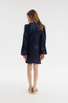 vestido de cerimônia infantil, vestido azul-marinho, moda infantil de luxo, vestido elegante para meninas, vestido com lantejoulas, vestido infantil para festas