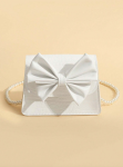 bolsa para menina, bolsa elegante, bolsa com laço, bolsa branca para criança, acessórios infantis, bolsa de festa para menina, moda infantil Portugal