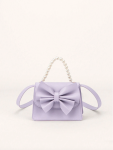 bolsa lavanda menina, bolsa com laço, bolsa elegante para criança, acessórios infantis, bolsa de festa menina, presente para menina, bolsa com fecho de pressão