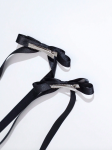 laços de cabelo para meninas, laços pretos elegantes, acessórios de cabelo infantis, laços de cetim, acessórios de cabelo para ocasiões especiais, ganchos de cabelo para meninas