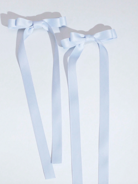 laços para meninas, ganchos de cabelo, laços de cetim, acessórios de cabelo infantil, laços azul pastel, acessórios elegantes, laços para ocasiões especiais