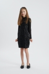 vestido para meninas, vestido elegante infantil, vestido de festa para meninas, vestido com lantejoulas, moda infantil de luxo, vestido preto para meninas, vestido de cerimônia infantil, vestido para aniversários, vestido Ingrid, vestido estrela