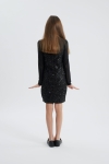 vestido para meninas, vestido elegante infantil, vestido de festa para meninas, vestido com lantejoulas, moda infantil de luxo, vestido preto para meninas, vestido de cerimônia infantil, vestido para aniversários, vestido Ingrid, vestido estrela