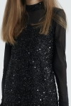vestido para meninas, vestido elegante infantil, vestido de festa para meninas, vestido com lantejoulas, moda infantil de luxo, vestido preto para meninas, vestido de cerimônia infantil, vestido para aniversários, vestido Ingrid, vestido estrela