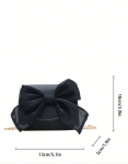 bolsa preta menina, bolsa elegante menina, bolsa com laço menina, bolsa com corrente dourada, acessórios para menina, presente para menina, bolsa infantil elegante, bolsa de festa menina, bolsa para ocasiões especiais, bolsa moda infantil