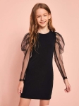 vestido cerimonial menina, vestido preto meninas, vestido cerimónias infantis, vestido elegante meninas, vestido com tule, roupa festas infantis