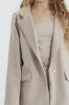 conjunto cerimonial meninas, roupa elegante crianças, conjunto bege menina, traje cerimónia infantil, roupa para eventos infantis, moda infantil Portugal