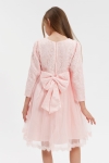 vestido cerimónia menina, vestido rosa tule, roupa festa infantil, vestido batizado, vestido menina renda, moda infantil portugal, vestido mangas compridas