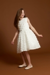 vestido cerimónia menina, vestido branco creme, vestido menina alianças, vestido primeira comunhão, vestido batizado menina, moda infantil portugal