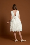 vestido cerimónia menina, vestido branco creme, vestido menina alianças, vestido primeira comunhão, vestido batizado menina, moda infantil portugal