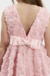 vestido cerimónia menina, vestido rosa 3d, roupa festa infantil, vestido batizado, vestido menina alianças, moda infantil portugal, zoya fashion