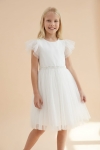 vestido cerimónia menina, vestido branco nata, vestido primeira comunhão, roupa festa infantil, vestido tule menina, moda infantil portugal, zoya fashion