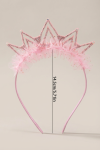 bandolete coroa menina, bandolete tule rosa, acessórios cabelo menina, coroa princesa infantil, bandolete cerimónia menina, zoya fashion