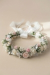 coroa cerimonial, coroa Primeira Comunhão, coroa artesanal, coroa de flores, acessórios para batizado, adornos cerimoniais, coroa para meninas, elegância infantil, acessórios cerimónia Portugal, coroa feita à mão