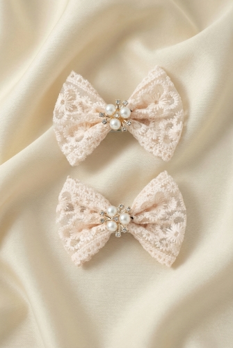 Conjunto de 2 Elegantes Ganchos de Renda para Meninas