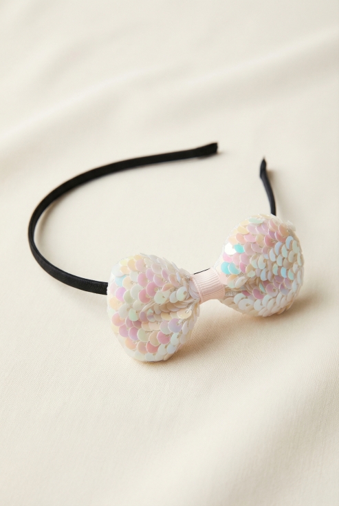 acessórios para cabelo meninas, faixa com laço, lantejoulas brancas, estilo elegante, ocasiões especiais, alta qualidade, complemento belo, modelos diferentes