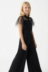 macacão elegante menina Blair preto, traje formal adolescente 134–170, Crisma e festas