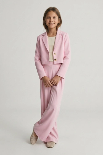 Conjunto elegante para menina Emi rosa