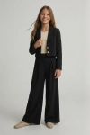conjunto Emi preto vista de trás, laço em tule, traje cerimónia menina