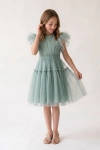 vestido menta menina, vestido tule verde menta, vestido cerimónia menina, vestido rodado festa, vestido Paola menta, vestido casamento batizado menina