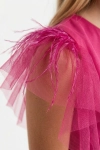 vestido fúcsia menina, vestido tule fúcsia, vestido cerimónia menina, vestido rodado festa, vestido Gabi fúcsia, vestido aniversário menina
