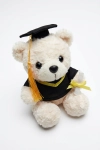 ursinho de graduação, peluche finalista bege, urso formatura com toga, lembrança fim de estudos, presente de finalista, recordação académica menina