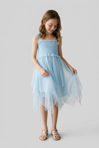 Vestido de Cerimónia Suzi Azul Claro para Ocasiões Especiais