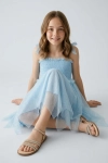 vestido azul claro menina, vestido Suzi azul, vestido cerimónia menina, vestido elegante festa, vestido convidada casamento, vestido batizado menina