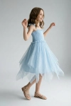 vestido azul claro menina, vestido Suzi azul, vestido cerimónia menina, vestido elegante festa, vestido convidada casamento, vestido batizado menina
