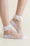 meias brancas menina, meias com folho e renda, meias cerimónia menina, meias Primeira Comunhão, meias brancas festa, acessório menina branco