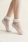 meias brancas menina, meias com folho e renda, meias cerimónia menina, meias Primeira Comunhão, meias brancas festa, acessório menina branco