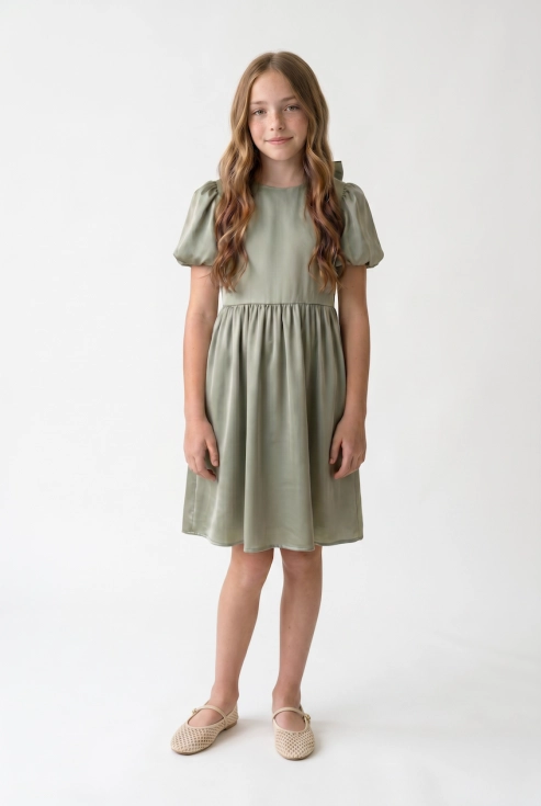 vestido verde menina, vestido cerimónia verde, vestido Sia verde, vestido elegante festa, vestido convidada casamento, vestido batizado menina